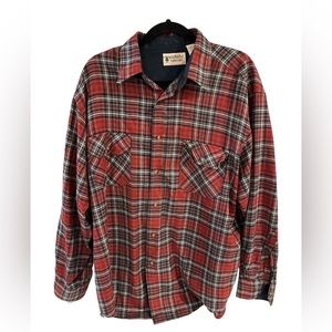 Northwest Territory‎ Men’s Flannel Excellent Condition Red Plaid Large